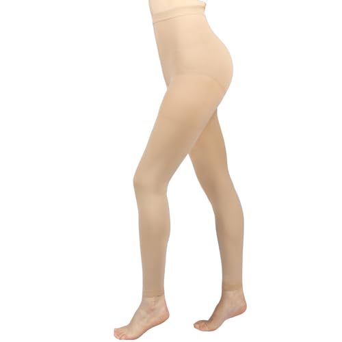 Laubawck Compression Pantyhose for Women, 20-30 mmHg Footless Medical Compression Stockings, Waist High Opaque Graduated Support Compression Hose Tights for Edema, Varicose Veins, Swelling - Image 1