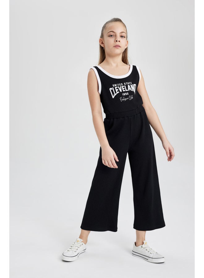 Girl Regular Fit Sleeveless Jump Suit