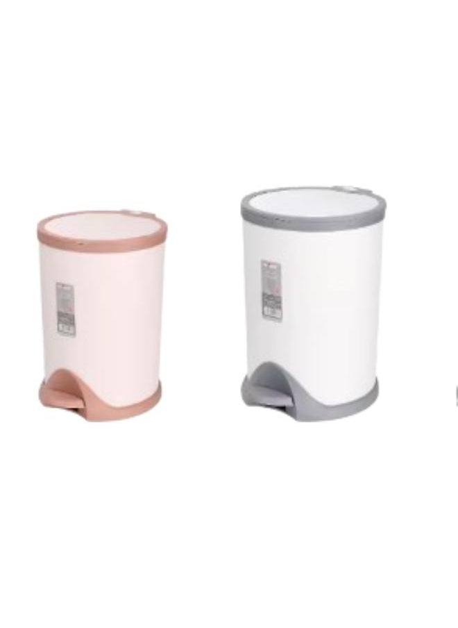 ARTLOOK 11 liter plastic pedal trash can, multi-colored 