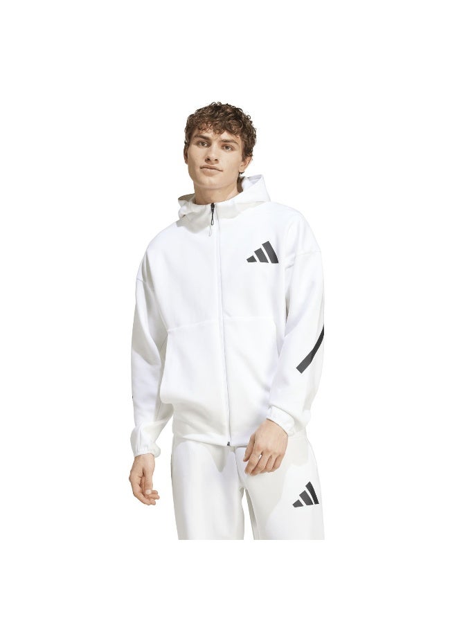 Adidas M Z.N.E. Fz White Training Track Tops For Men XS  - Image 2