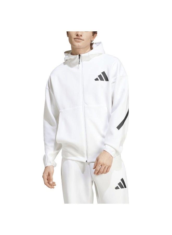 Adidas M Z.N.E. Fz White Training Track Tops For Men XS  - Image 3