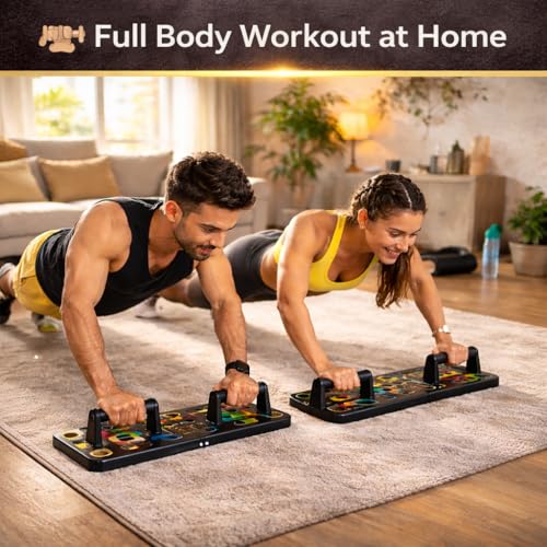PulGos 𝐂𝐨𝐦𝐛𝐨 - Push Up Board & Finger Grip Strengthener, 𝟐-𝐢𝐧-𝟏 Full Body Exercise Kit Finger Stretcher with Adjustable 𝐖𝐫𝐢𝐬𝐭 𝐒𝐭𝐫𝐚𝐩 for Flexibility | Gym Equipment for Home Workout - Image 5
