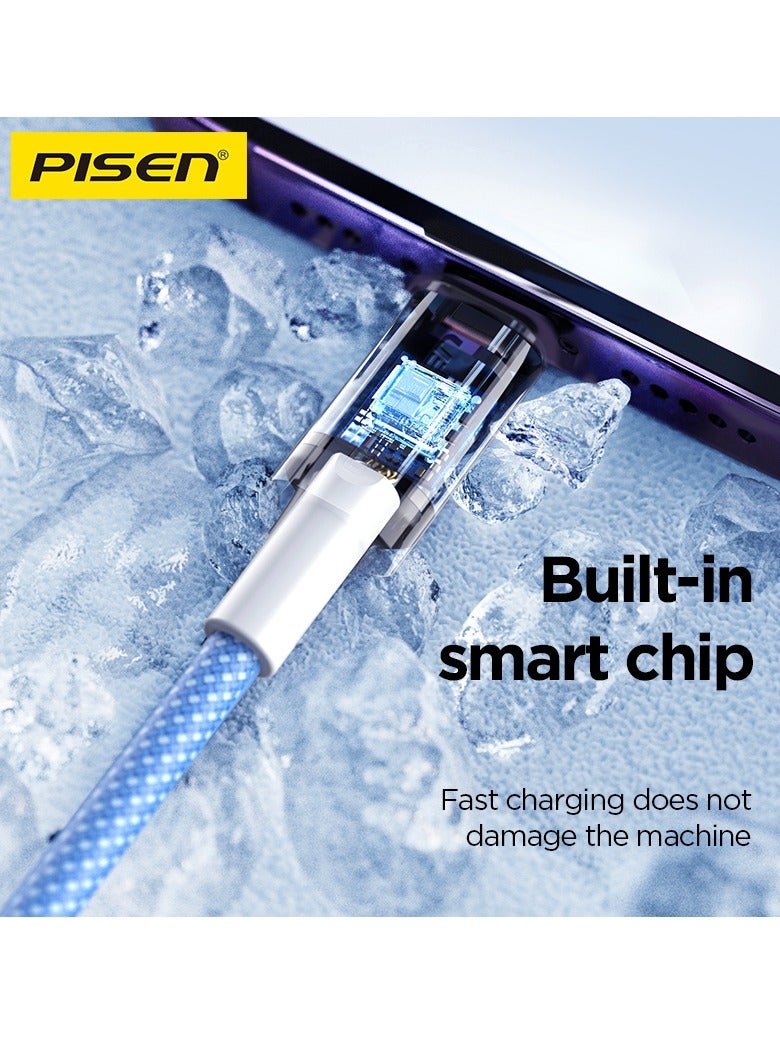 Pisen USB C to USB C Cable, PD 100W Braided USB C Fast Charging Data Cable for iPhone 16/16 Plus/16 Pro/16 Pro Max/15, MacBook Pro, iPad Pro, Dell XPS, Samsung Galaxy S24/S23/S22 Ultra, Switch, Pixel 1M - Image 5