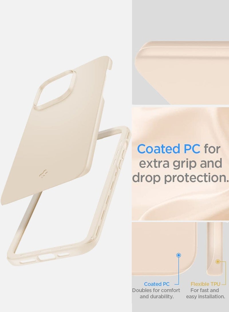 Spigen Thin Fit iPhone 14 Pro Case Cover - Sand Beige - Image 4