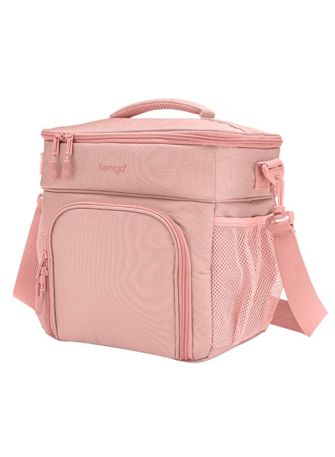 Bentgo Bentgo Prep Deluxe Insulated Multimeal Bag - Lunch Box Bag, Holds 5 Meals, Premium Insulation up to 8 Hrs, Durable, Water-Resistant - Large Capacity For Adult Meal Prep (Blush) - Image 1