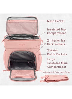 Bentgo Bentgo Prep Deluxe Insulated Multimeal Bag - Lunch Box Bag, Holds 5 Meals, Premium Insulation up to 8 Hrs, Durable, Water-Resistant - Large Capacity For Adult Meal Prep (Blush)  - Image 4