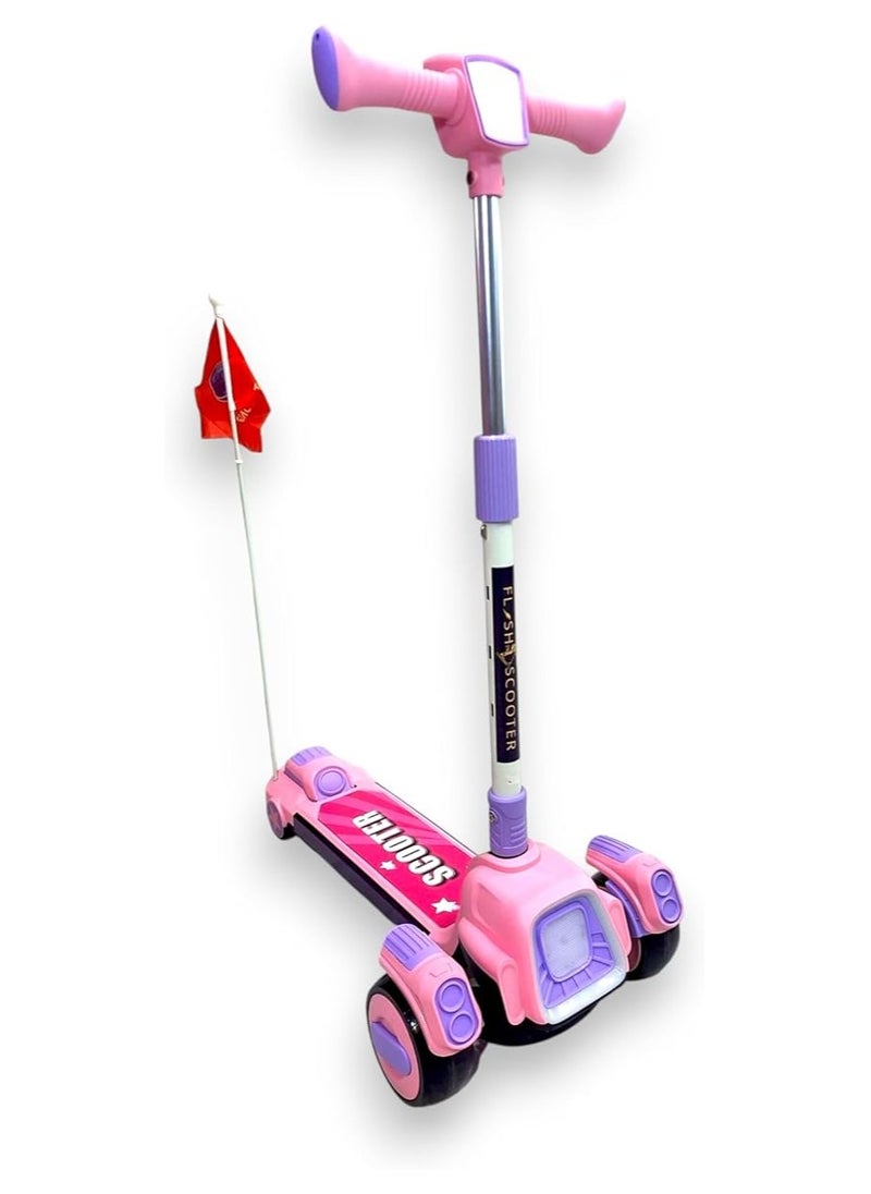 Flash Kids Scooter, Ages 3-10 years - from gtgtoys(PINK)  - Image 1