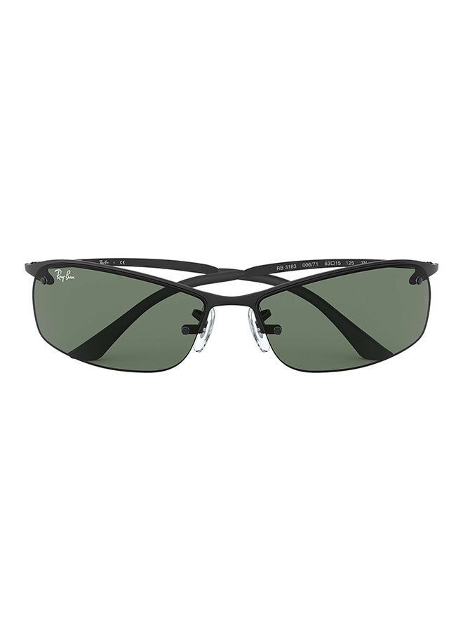 Ray-Ban Unisex Sidestreet Rectangular Sunglasses - RB3183 - Lens Size: 63 mm - Black - Image 2