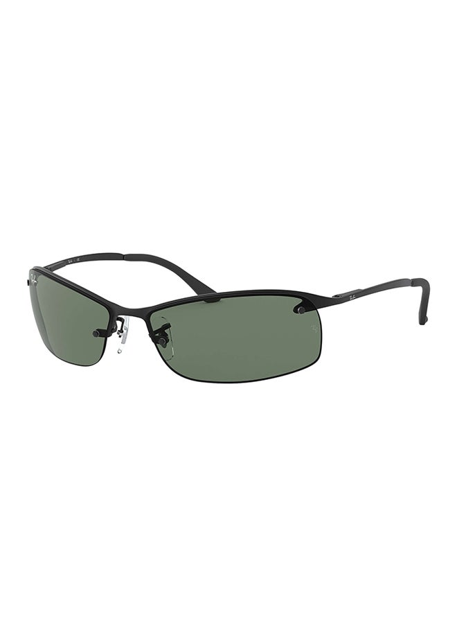 Ray-Ban Unisex Sidestreet Rectangular Sunglasses - RB3183 - Lens Size: 63 mm - Black - Image 1