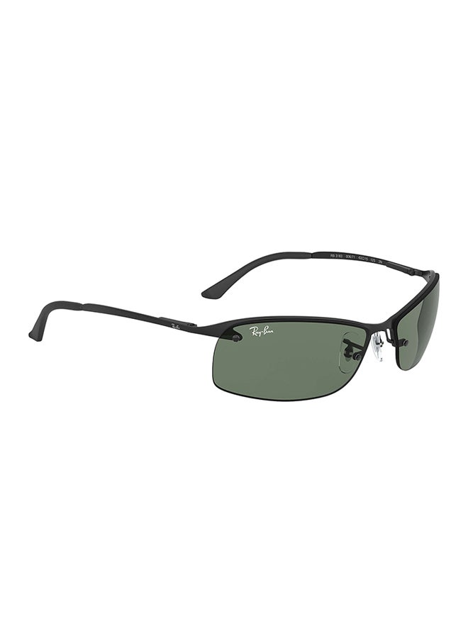 Ray-Ban Unisex Sidestreet Rectangular Sunglasses - RB3183 - Lens Size: 63 mm - Black - Image 3