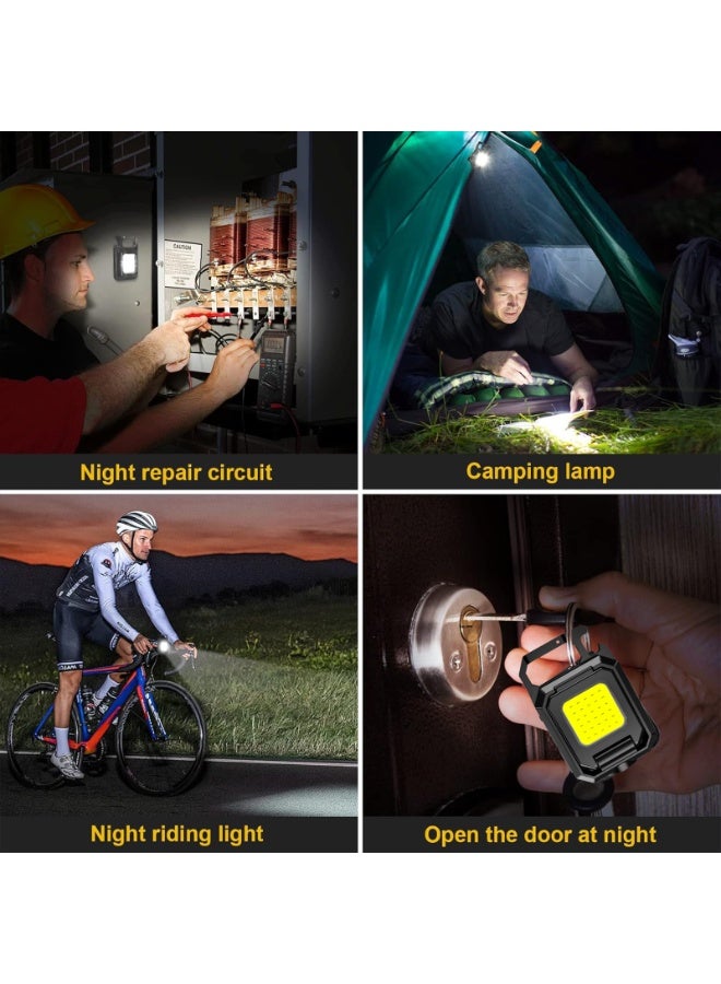 TBS DESIGN COB Keychain Magnetic Lamp, Work Lamp for Camp, 5 Light Mode 90° Foldable, 800 mAh Rechargeable 500 Lumens Flashlight with Bottle Opener for Camp Outdoor Fishing Hiking and Gift - Image 5