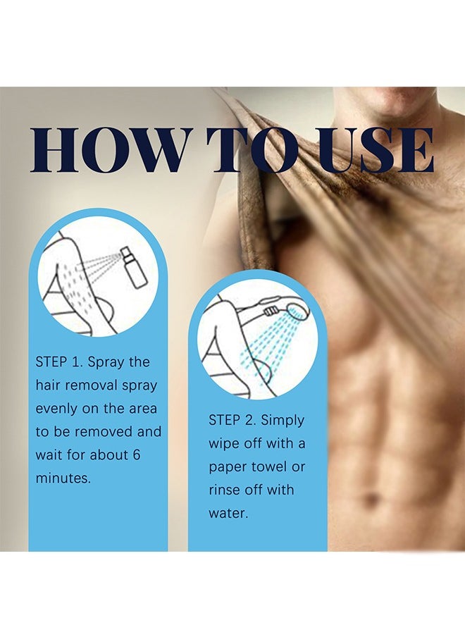 East Moon - Hair Removal Spray Foam，Painless Hair Removal Spray Armpit Gentle Hair Remover Refreshing Quick Hair Removal Spray, Safe Hair Depilatory For Male Underarm, Chest, Back, Legs 100ML - Image 1