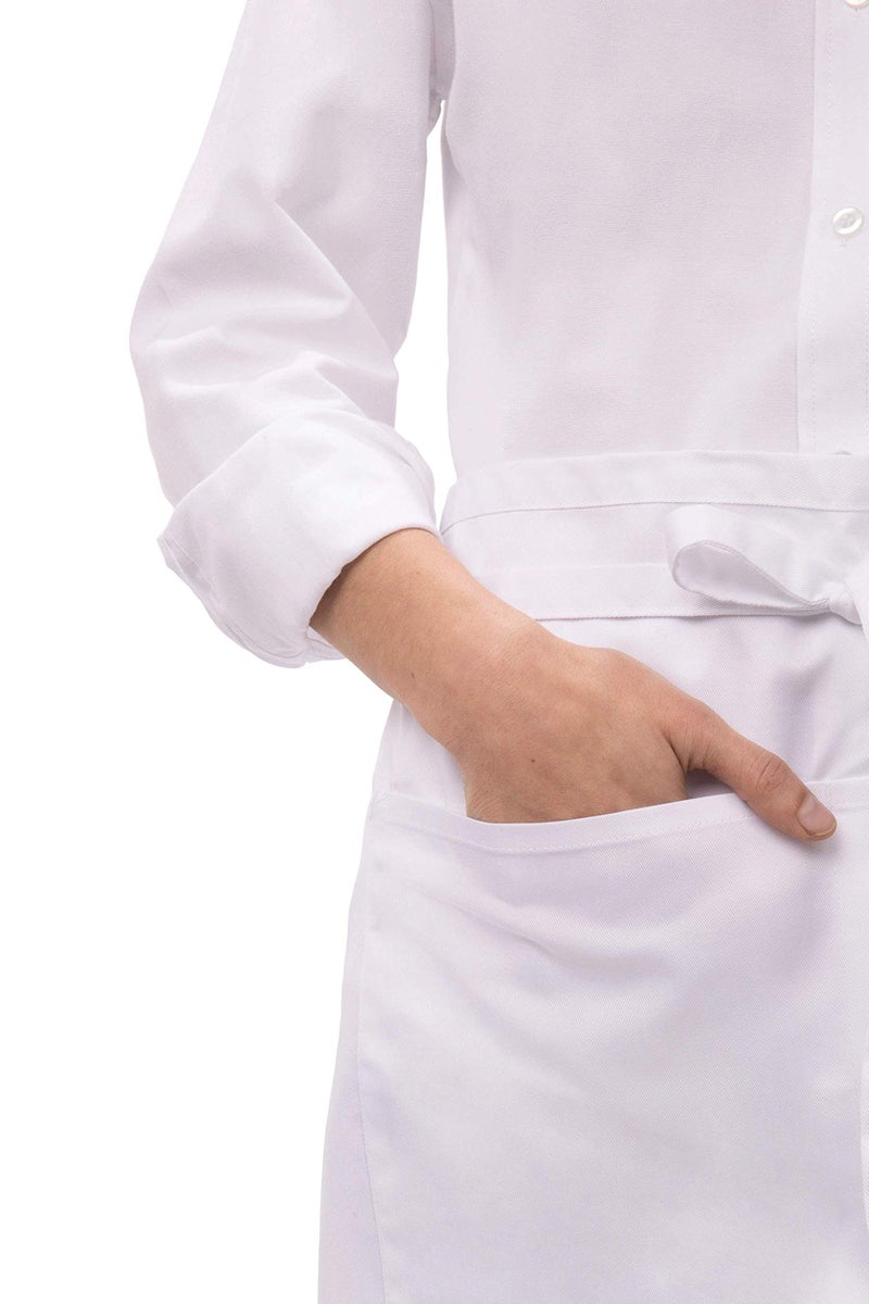 Chef Works Unisex Half Bistro Server Apron, White, One Size - Image 3