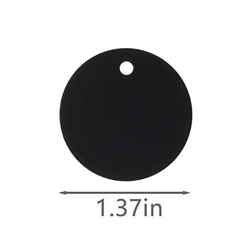 StayMax Round Aluminum Blank Tags Stamping Blanks Engraving Blanks 25 Pack (Black) - Image 2
