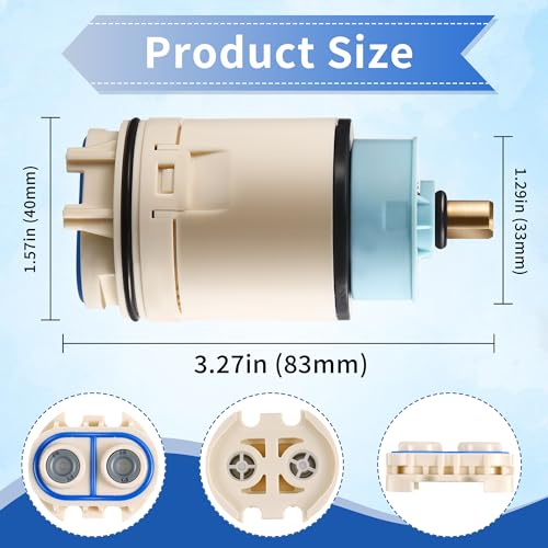 Dreyoo Single Function Pressure Balance Cartridge Replacement for RP70538/RP73625, Shower Cartridge Compatible with Peerless/Delta Single Handle Tub/Showers Faucet (Check Valve Included) (1 Pack) - Image 2