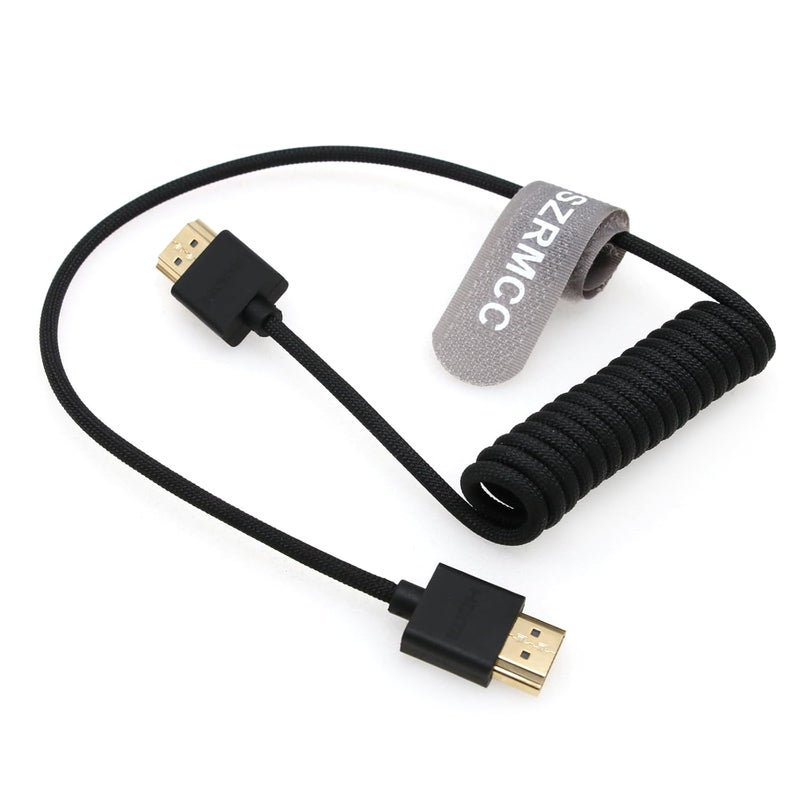اس زد ار ام سي سي كابل 8K HDMI إلى HDMI فائق السرعة ملفوف مضفر للكاميرا Z Cam E2 Sony FX6 FX9 Canon EOS C70 C300 Portkeys BM5 Atomos Ninjav V Shogun Monitor - Image 1