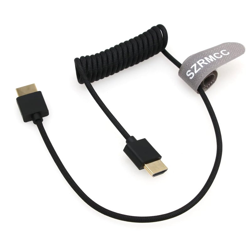اس زد ار ام سي سي كابل 8K HDMI إلى HDMI فائق السرعة ملفوف مضفر للكاميرا Z Cam E2 Sony FX6 FX9 Canon EOS C70 C300 Portkeys BM5 Atomos Ninjav V Shogun Monitor - Image 2