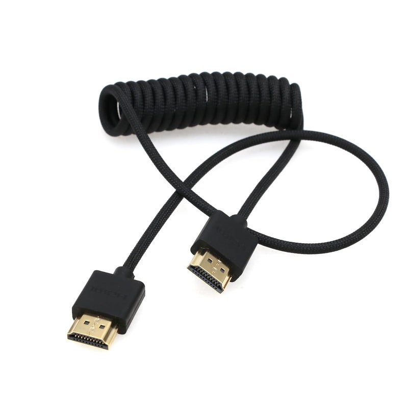 اس زد ار ام سي سي كابل 8K HDMI إلى HDMI فائق السرعة ملفوف مضفر للكاميرا Z Cam E2 Sony FX6 FX9 Canon EOS C70 C300 Portkeys BM5 Atomos Ninjav V Shogun Monitor - Image 3