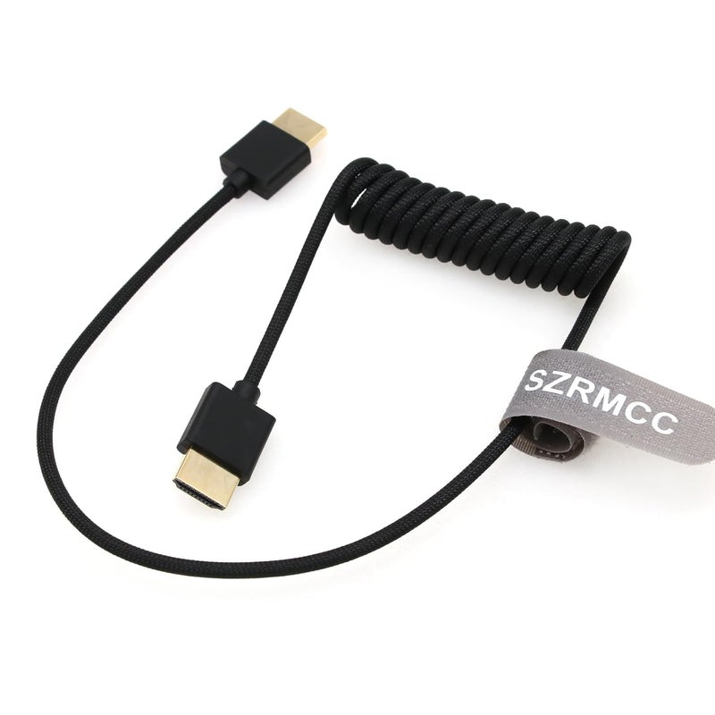 اس زد ار ام سي سي كابل 8K HDMI إلى HDMI فائق السرعة ملفوف مضفر للكاميرا Z Cam E2 Sony FX6 FX9 Canon EOS C70 C300 Portkeys BM5 Atomos Ninjav V Shogun Monitor - Image 5