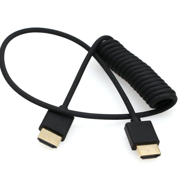 اس زد ار ام سي سي كابل 8K HDMI إلى HDMI فائق السرعة ملفوف مضفر للكاميرا Z Cam E2 Sony FX6 FX9 Canon EOS C70 C300 Portkeys BM5 Atomos Ninjav V Shogun Monitor - Image 4