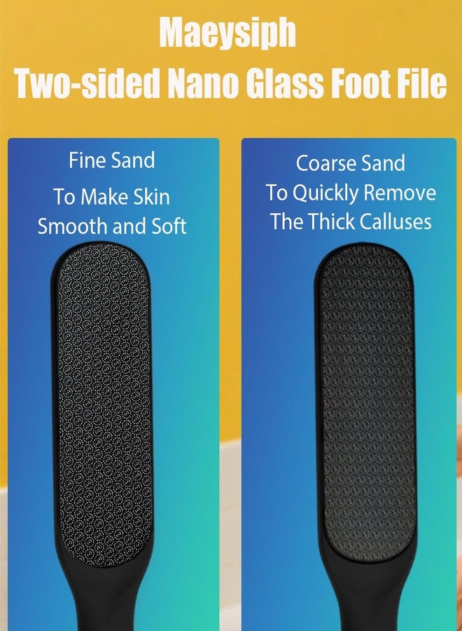 Maeysiph Nano Glass Foot File, Callus Remover for Feet, Wet and Dry Feet Dead Skin Remover, Durable Foot Scrubber, Double-Sided Safe Hygienic Pedicure Tools for Feet, Long Lasting Foot Care Soft Smooth Feet - Image 2
