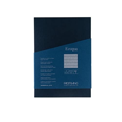 Fabriano Ecoqua Plus GlueBound Notebook 58 x 83 A5 Lined Navy - Image 3