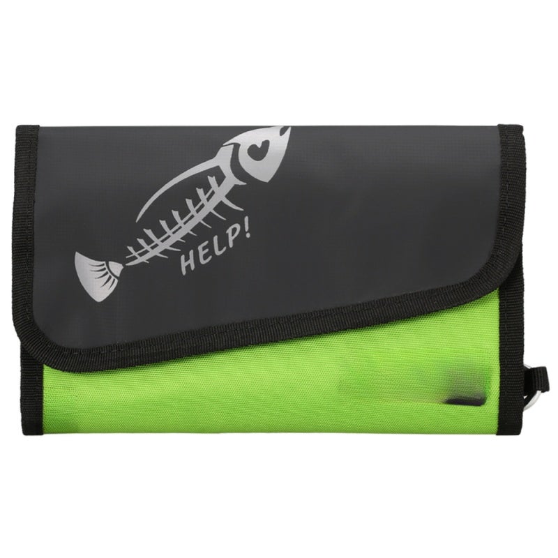 iLure Fishing Bag Zippered Pockets Anti-Tear Water-Resistant Oxford Fabric Transparent Pockets - 6 Transparent Pockets for Soft Lures Compact Storage for Fishing Accessory - Image 1