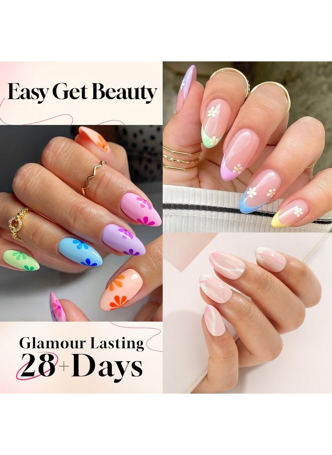 UNA GELLA Short Almond Fake Nails Half Cover 504Pcs Extra Short Almond Soft Gel Nail Tips Prebuff Clear Almond Nails Salon Quality Nail Extension For Diy Home Nail Art Gift For Her 12 Sizes  - Image 3