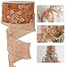 HUIHUANG Snowflake Sheer Wired Ribbon Burnt Orange Glitter Wire Ribbon for Christmas Tree Bows Making Wreaths Gift Wrapping Garlands Fall Decor Continuous 25 Yards - Image 2