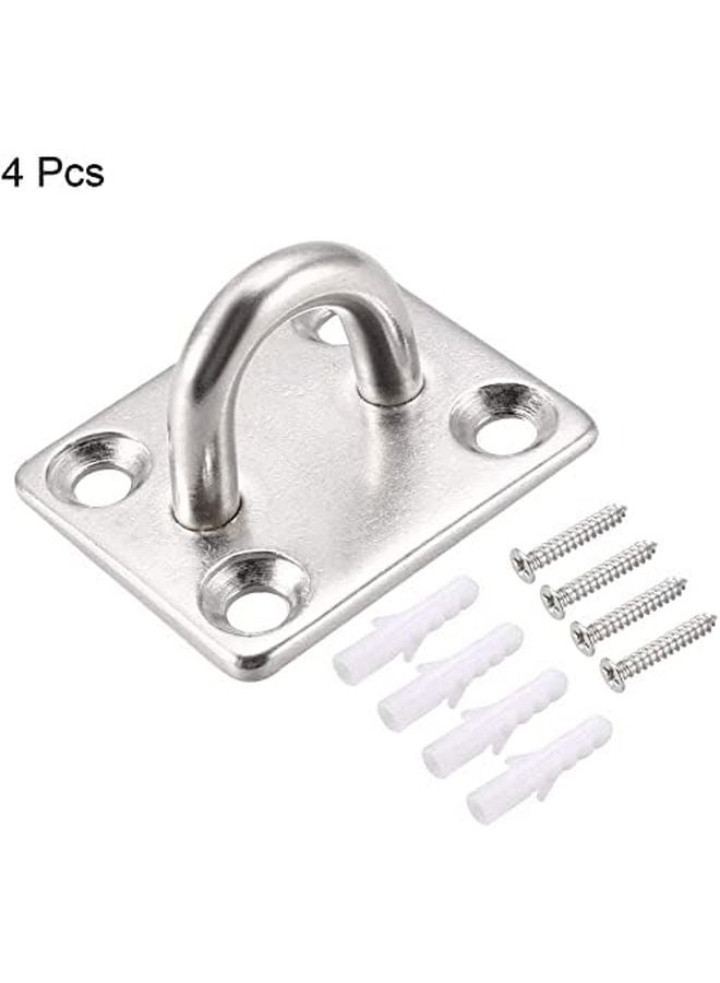 خطاف سقف من الفولاذ المقاوم للصدأ لوحة عين الوسادة 35 مم × 30 مم × 20 مم تركيب على الحائط 4 قطع - Image 4