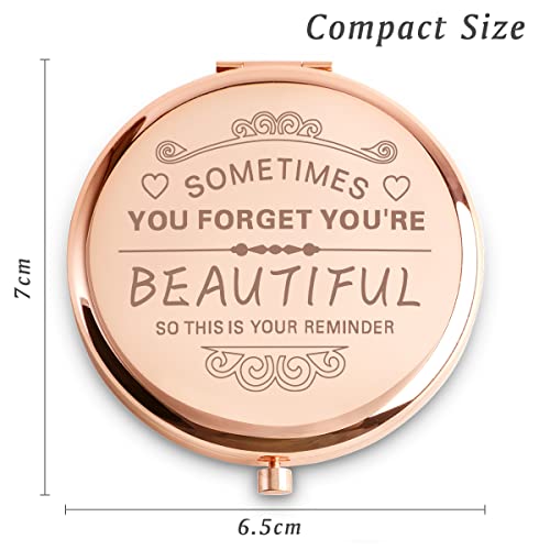COYOAL Stocking Stuffers for Women Girls, Christmas Birthday Gifts for Adult Teen Kids, Personalized Compact Mirror for Friends Sister Daughter Mom Wife - Image 3