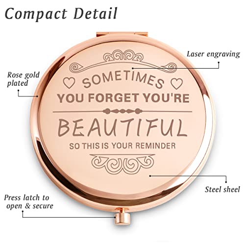 COYOAL Stocking Stuffers for Women Girls, Christmas Birthday Gifts for Adult Teen Kids, Personalized Compact Mirror for Friends Sister Daughter Mom Wife - Image 2