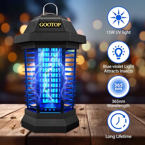 GOOTOP Replacement Bulb for Zap T6 Pro, K15, T9, X3 Bug Zapper Outdoor, 15W, 4-Pin Base, U Shaped Twin Tube Bulb for Outdoor Mosquito Zapper,2 Pack - Image 2