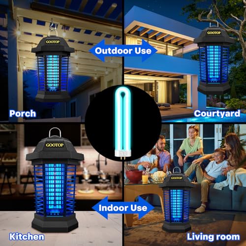 GOOTOP Replacement Bulb for Zap T6 Pro, K15, T9, X3 Bug Zapper Outdoor, 15W, 4-Pin Base, U Shaped Twin Tube Bulb for Outdoor Mosquito Zapper,2 Pack - Image 5