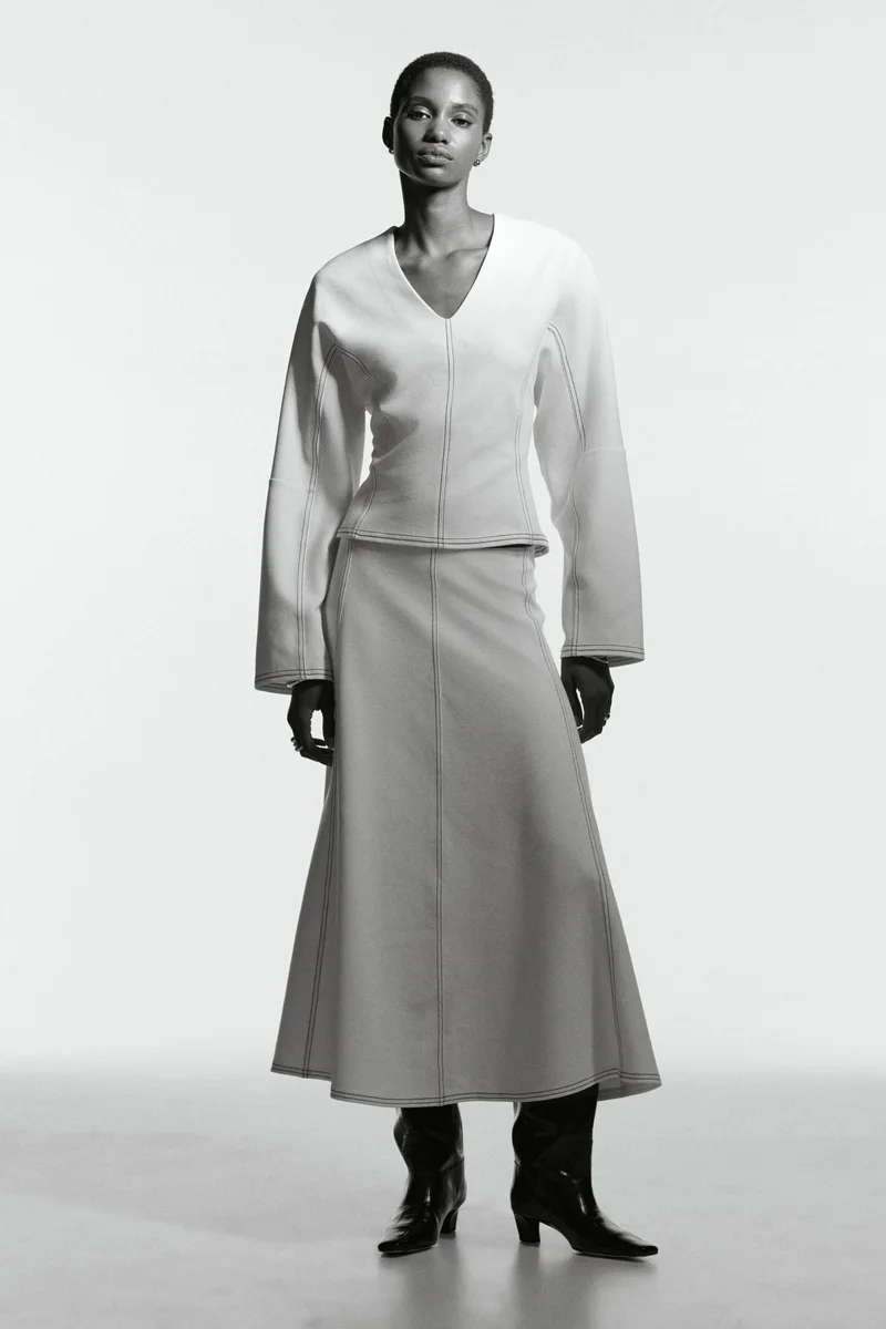 اتش اند ام تنورة ميدي