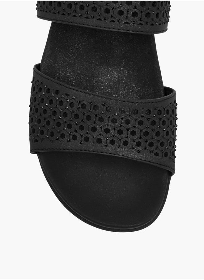 Le Confort - Women Embellished Platform Sandals with Hook and Loop Closure - Image 1