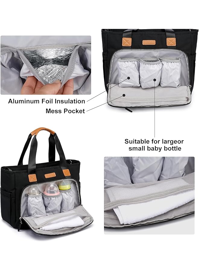 erorex Bag Tote Bag Large Tote Diaper Bag With 16 Inch Laptop Compartment For Mom And Dad - Image 4
