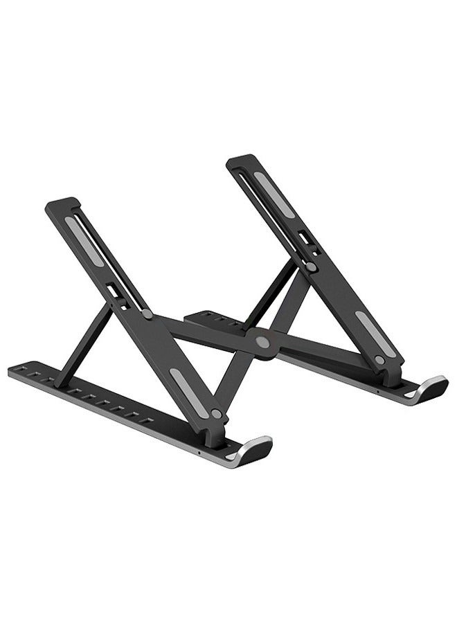 Portable Laptop Stand for Desk with Large Anti-Slip Pads - Adjustable 7 Angles Computer Riser - Foldable Laptop Holder Compatible 10-15.6” Laptops