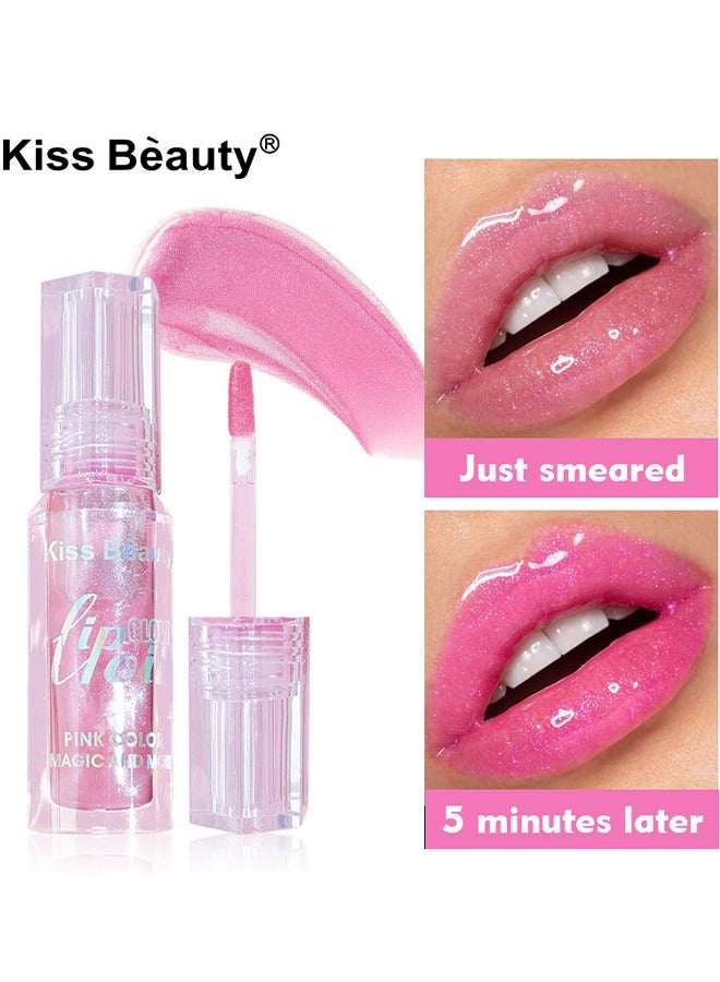 Kiss Beauty Lip Oil Gloss Temperature Color Changing Moisturizing Makeup Lipstick Hydrating Lip Plumper Extreme Lip Care Long Lasting Lip Glow Oil, Nourishing Repairing And Non-Sticky Primer Lip Tint - Image 1