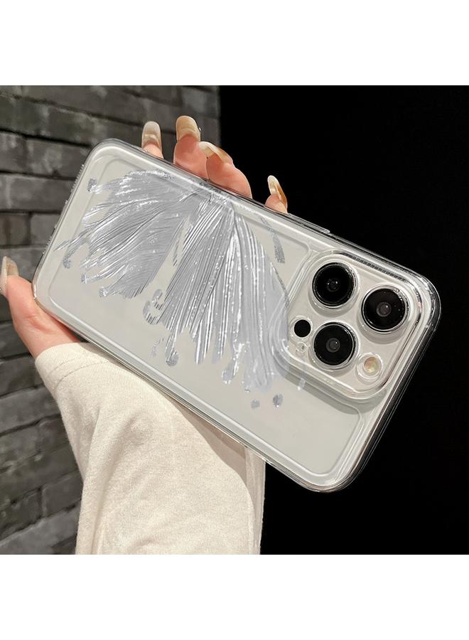 اس-توب جراب لهاتف iPhone 14 Pro Max بنمط فراشة شفاف من مادة TPU - Image 2