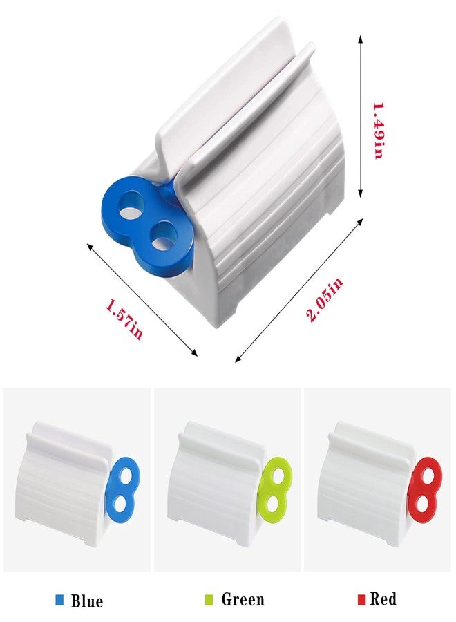 Bahteliv 3 pcs Toothpaste Squeezer with Rolling Toothpaste Holder, rotatable Squeeze Toothpaste Dispenser for Bathroom (2.75, Mix Colors) - Image 2