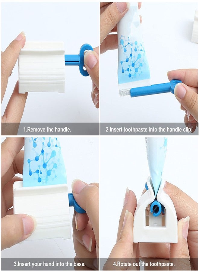 Bahteliv 3 pcs Toothpaste Squeezer with Rolling Toothpaste Holder, rotatable Squeeze Toothpaste Dispenser for Bathroom (2.75, Mix Colors) - Image 4