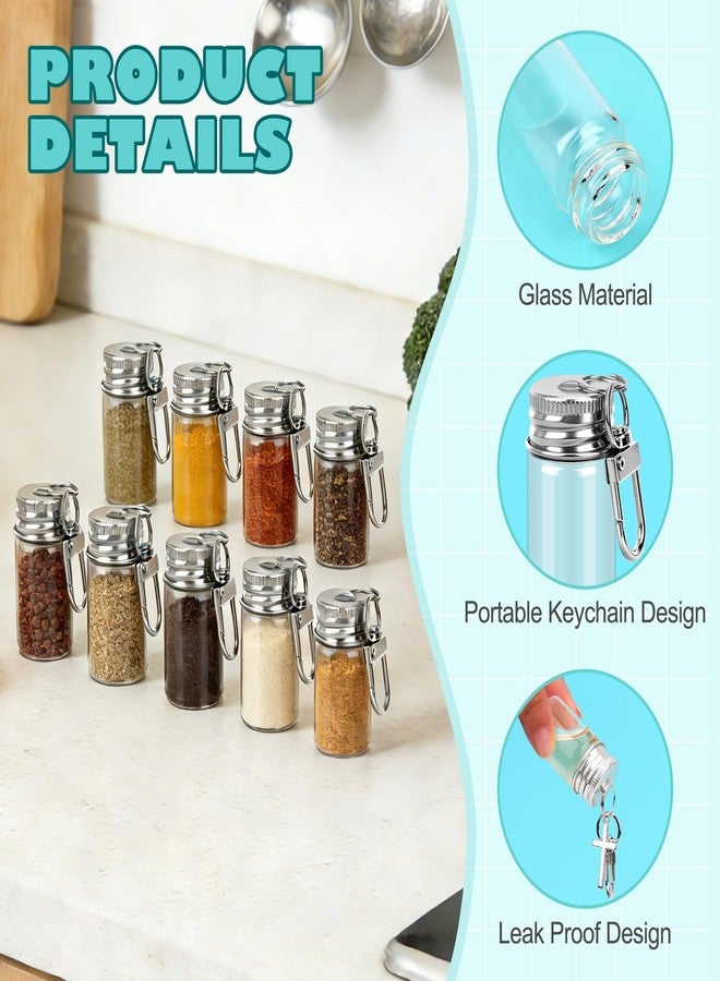Catcan Seasoning Keychain Bottles, 32 Pack 7ml Mini Spice Bottles with Aluminum Lids & 2 Chains for DIY, Wedding Favors, Travel, BBQ Accessories - Image 3