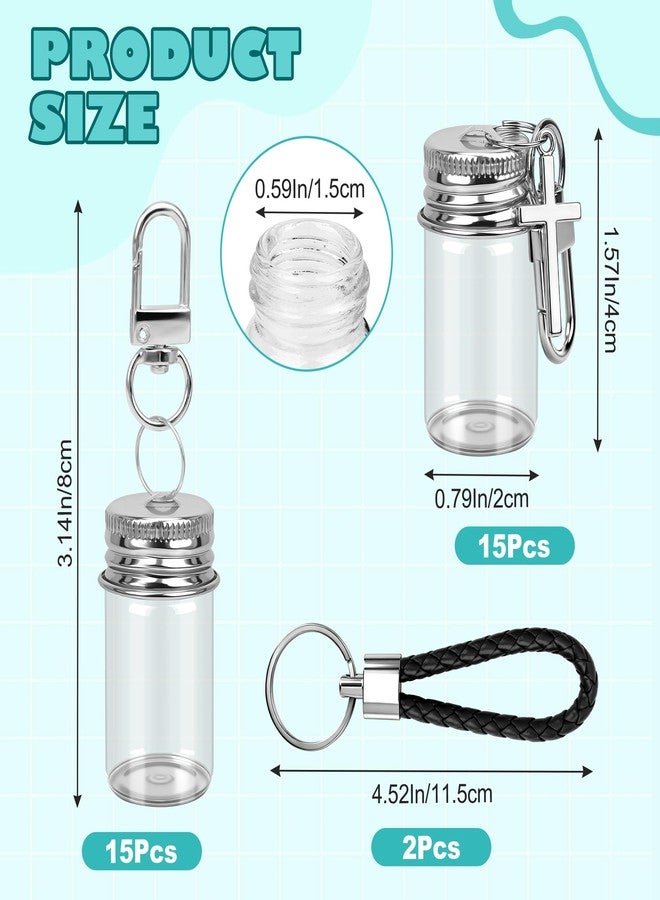 Catcan Seasoning Keychain Bottles, 32 Pack 7ml Mini Spice Bottles with Aluminum Lids & 2 Chains for DIY, Wedding Favors, Travel, BBQ Accessories - Image 2