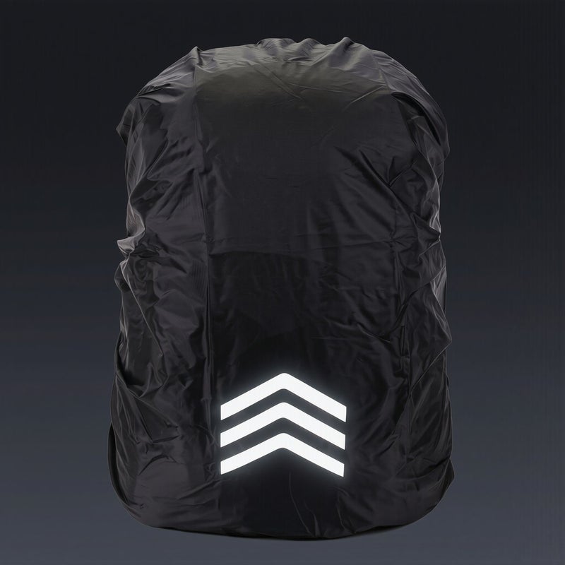 Backpack Rain Cover for Kids Students Cycling Commute Reflective 8-17L Black - Image 5