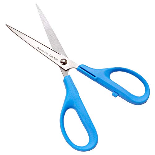 CANARY Japanese Office Scissors 6.8", Japanese Stainless Steel Blade, Desk Scissors for Paper Cutting, Blue - Image 4