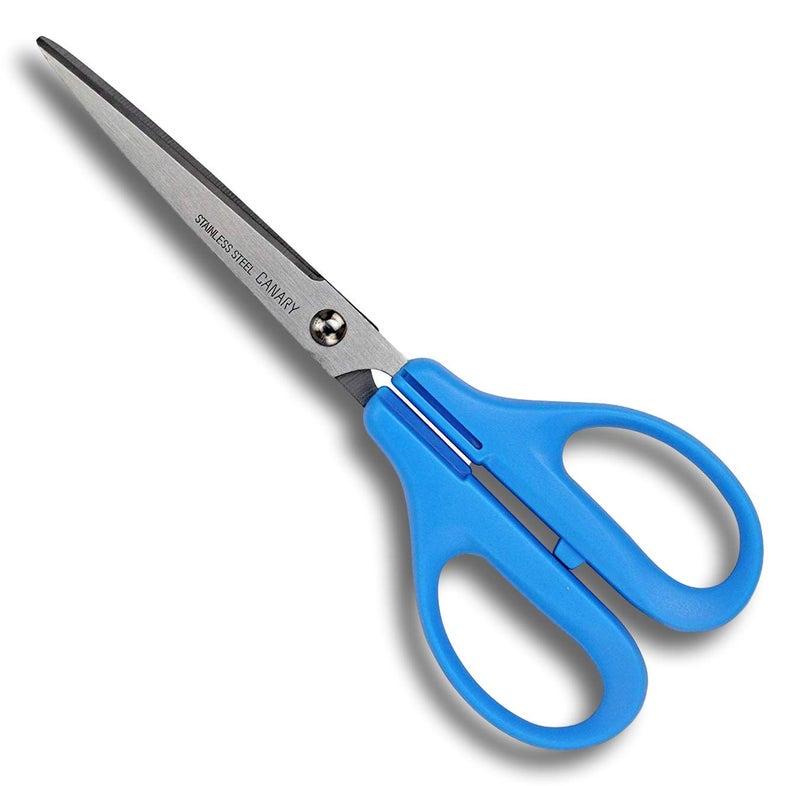 CANARY Japanese Office Scissors 6.8", Japanese Stainless Steel Blade, Desk Scissors for Paper Cutting, Blue - Image 1