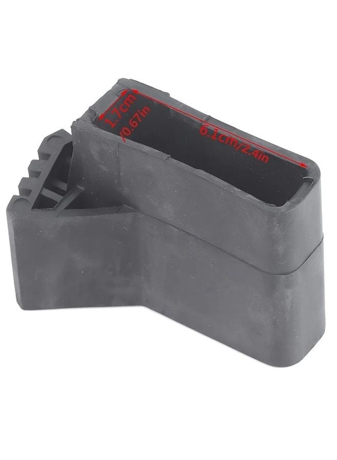 1pc Black Non Slip Telescopic Folding Ladder Foot Covers Durable Rubber Pads - Image 4