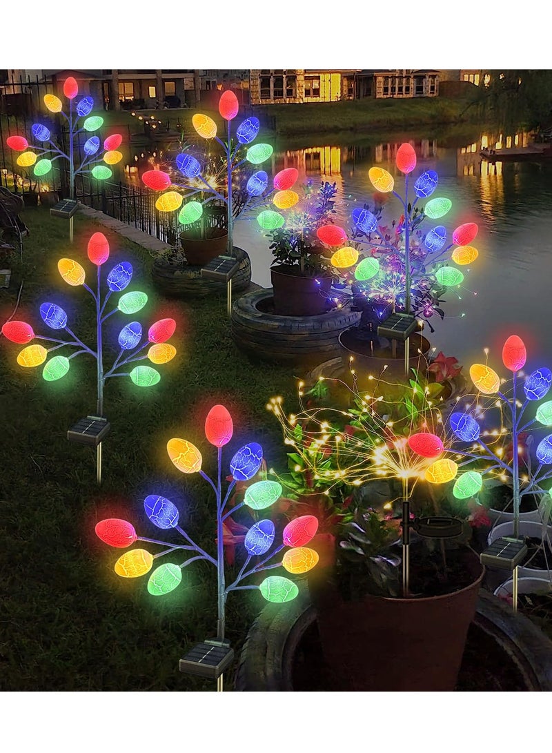 Mordely Solar Easter Eggs Pathway Lights for Outdoor Easter Decorations, Waterproof Solar Easter Lights for Outdoor Spring Easter Decor Garden Yard Pathway Grave Decor - Image 4