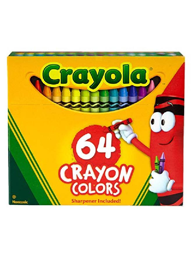 Crayola Crayons Crayon Box With Sharpener 64 Ct - Image 1